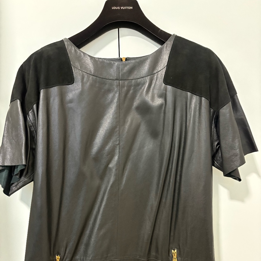 Louis Vuitton Leather Dress Size 38 Made in Italy